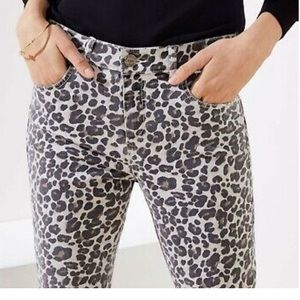 Loft Modern Skinny Leopard print Jeans